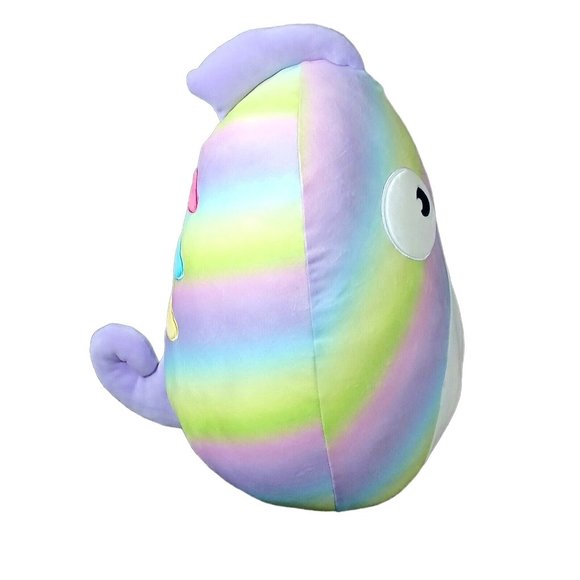 HONEYDEW Chameleon Squishmallow 16" 2021 NWT Lizard Plush Rainbow Stripe - Picture 5 of 8